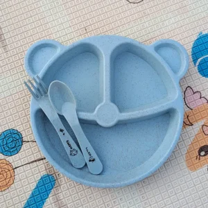 Wheat Bear Feeding Set with Spoon & Fork