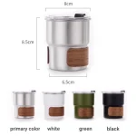 Stainless Steel Baby Milk Cup With Lid & Straw