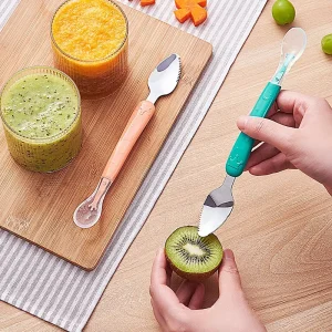 Baby Double Head Fruit Puree Silicone Spoon