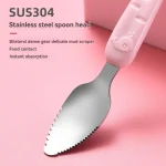 Baby Double Head Fruit Puree Silicone Spoon