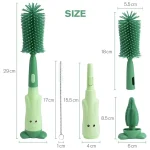 Silicone 3 In 1 Pacifier Baby Bottle Cleaning Brush