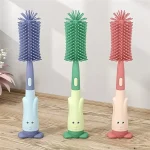 Silicone 3 In 1 Pacifier Baby Bottle Cleaning Brush