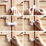 Baby Safety Cabinet Strap Locks for Fridge Door Drawer Cupboard Wardrobe