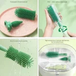 Silicone 3 In 1 Pacifier Baby Bottle Cleaning Brush