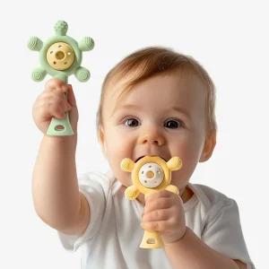 Baby Rattle Teether Silicone Toy