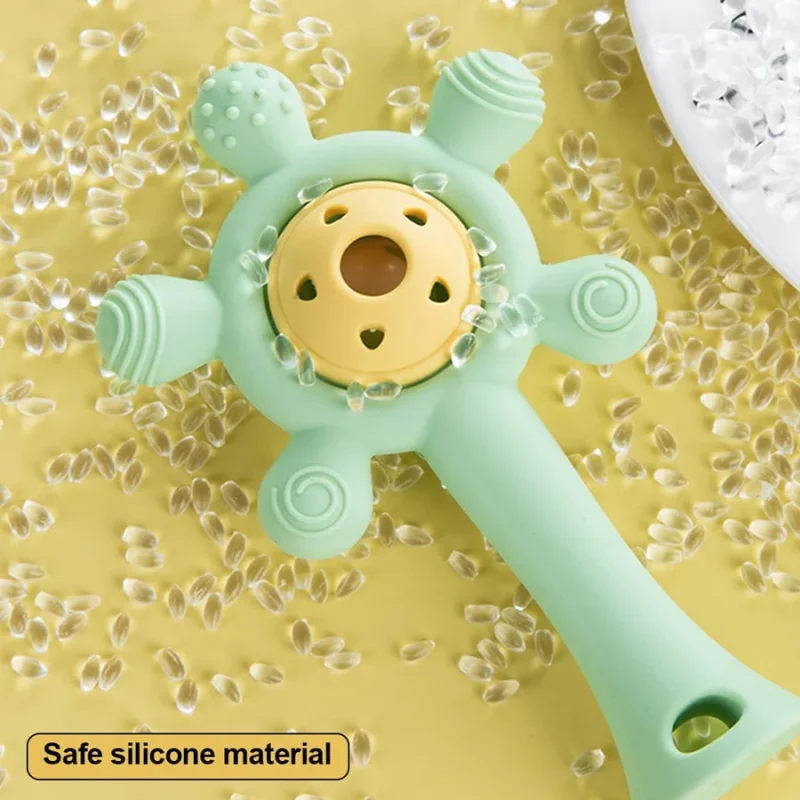 Baby Rattle Teether Silicone Toy