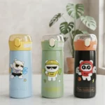 Stainless Steel Straw Thermos Water Bottle
