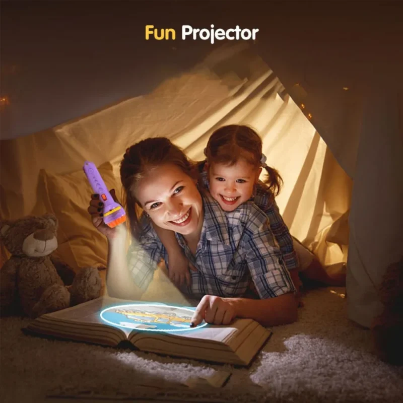 LED Projector Flashlight Educational Toy