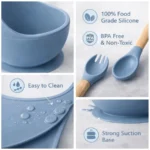 Silicone Baby Feeding Bowl with Spoon