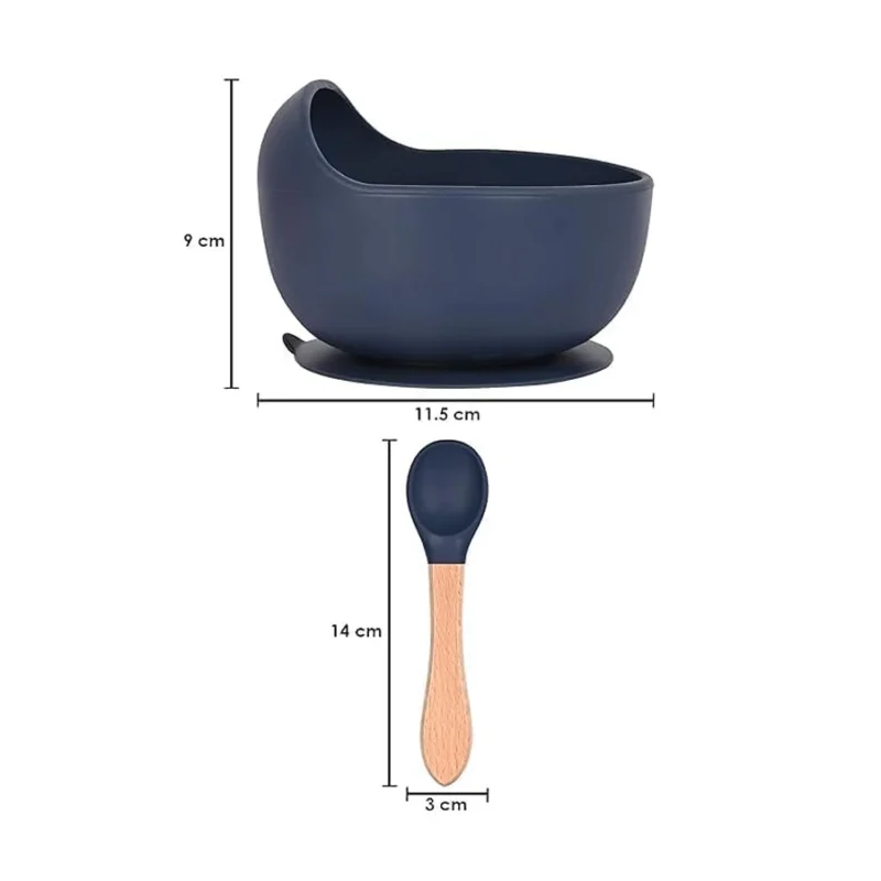 Silicone Baby Feeding Bowl with Spoon